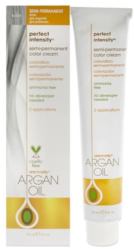 One n Only Argan Oil Perfect Intensity Semi-Permanent Color Cream – Silver For Unisex 3 oz Hair Color