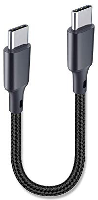 INVID USB-C auf USB-C KABEL KURZ 30cm 65W 3A USB Typ C Kabel, USB-C Ladekabel mit 65W Handy Ladekabel USB C Datenkabel für Samsung (Lieferumfang 1x Kabel)