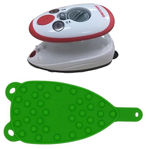 GRITZNER 636 mini Bügeleisen (rot) (Gritzner 636 + grüne Ablage)