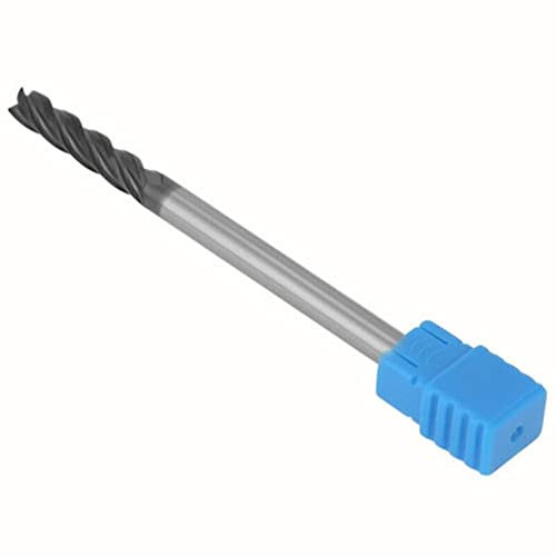 URPIZY Schaftfräser, extra langer Schaft, 100 mm, Wolframkarbid-Schaftfräser, 4 mm, CNC-Fräser, 4 Rillen, CAE4-4X4, L100 mm, HRC45, gerader langer Schaft, Hartmetall-Schaftfräser/Fräsmaschinen