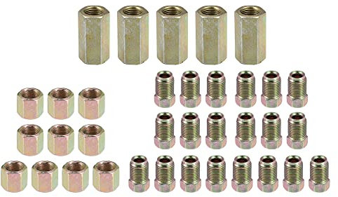 X AUTOHAUX 35pcs Moto Linea Freno Raccordi Tubo 3/16 Linea Freno Idraulico
