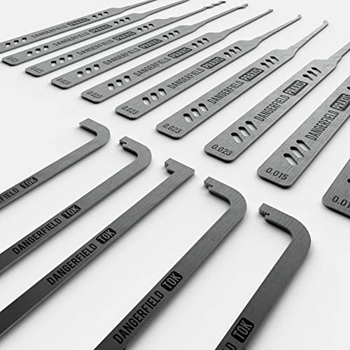 Dangerfield Praxis Dual-Gauge Complete Lock Pick Set | + TOK Top of Keyway Tension Wrenches