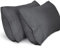 Lirex 2er Pack Kissenbezug 50 x 90 cm, Weiche Gebürstete Mikrofaser-Kissenbezüge, Hotelverschluss kopfkissen bezug，Kopfkissenbezug aus weichem Mikrofaser ，Oeko-TEX Zertifiziert (Dunkelgrau)