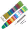 Rihahisy Silikon Gummi Uhrenarmband/Uhrenarmband Ersatz für Swatch(17mm, Rainbow)