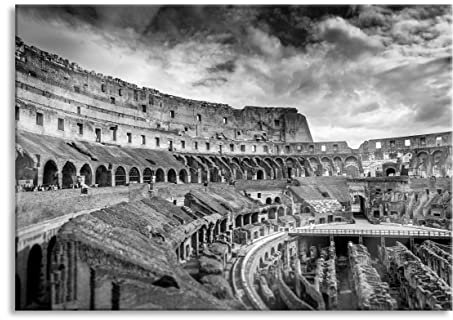 Pixxprint Glasbild, Wandbild aus Echtglas, Kolosseum in Rom, 60x40 cm, inkl. Aufhängung und Abstandshalter