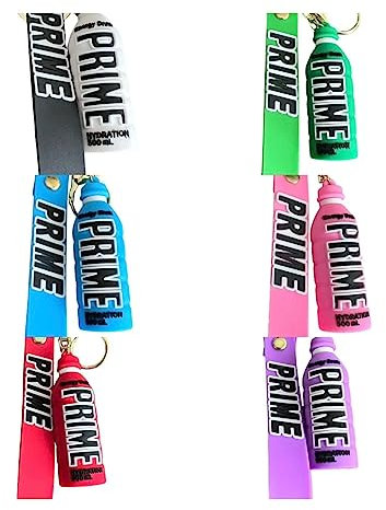 VapourOn KSI Prime Bottle Keyring Bag Tag Prime Girls Boys Metal Keychain (Pink-Strawberry)