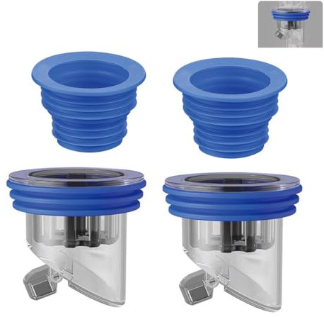 2Stück Sink Plug Geruchsverschluss Bodenablauf, Drain Plug for Countertop Sink，Waschbecken Filter, Silikon Bodenabfluss with 2 Seals, Für Küche, Bad, Ablaufauslass Der Waschmaschine (33-45mm)