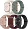 Elastisches Armband Kompatibel mit Apple Watch 46mm 45mm 44mm 42mm, Nylon Geflochtenes Stoff Band für Apple Watch 10/9/SE/8/7/6/5/4/3/2/1, 5er Packung