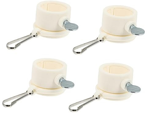 Abaodam 4 Stück 1 Drehring Für Fahnenmast Trans Flagge Flaggenmast Fahnenmastring-Clips Fahnen Von Pole Rings Drehflaggmasterringe Fahnenstange Weiß Rotieren Anti-Tangle PVC Karabinerhaken