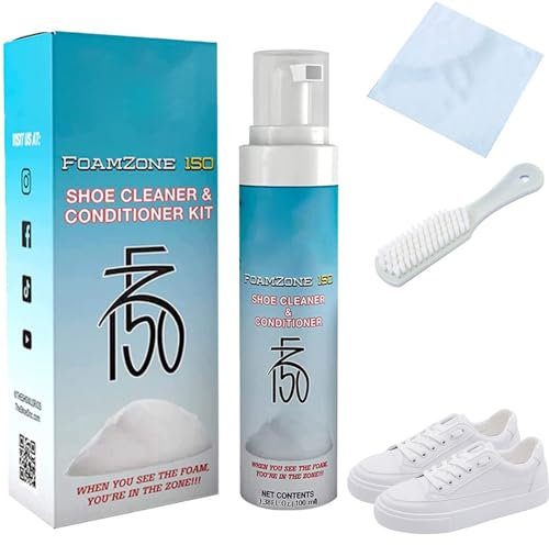 Fashion Base Foamzone 150 Shoe Cleaner - Shoe Cleaning Kit - Shoe Cleaner Foam Set With Shoe Brush