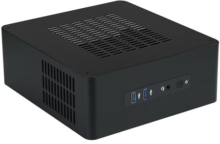Goodisory TA80 Supporto telaio per computer HTPC Mini-ITX in alluminio nero DC Pico PSU…