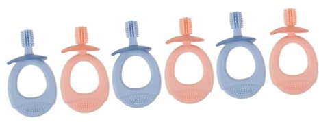 FRCOLOR 6stücke Silikon Zahnbürsten Für Ergonomisches Design Rutschfeste Griffe Geeignet Für Zahnen Zahnpflege Für Kleinkinder