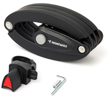 Himiway Candado de bicicleta plegable con luz trasera 13