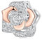 Ciondolo in argento sterling 925 con oro rosa per braccialetti Pandora, per festa della mamma, figlia, nonna, Zirconia cubica, Zirconia cubica
