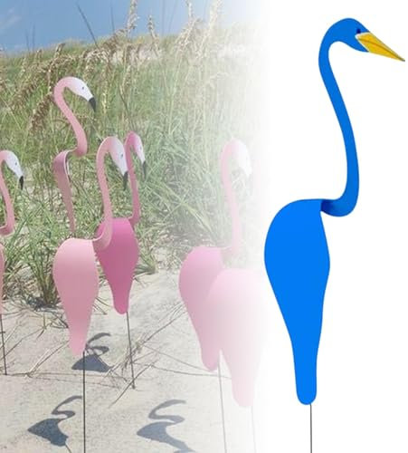 Art en métal de Jardin d'oiseaux dansants de Floride, Flamant Rose Dansant de Floride, Moulin à Vent Magique en métal, Moulin à Vent Flamant Rose, Moulin à Vent pour décoration de Jardin et de Cour (