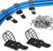 Reusable Adhesive Cable Management, 30 Set (2 Size) Cable Ties Adhesive Mounts, Multi-Purpose Cable Tidy Clips, Adjustable Cable Zip Ties, Cord Holders for Home and Office Desk Organization - Black