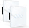 CNBINGO Touch Light Switch 3 Gang 2 Way, Tempered Glass Panel Light Switches with LED Indicator, No Neutral Wire, 2 Pack, White