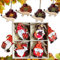 BARVERE Herbst Dekoration, 28er Set Holz Deko Hänger, 7cm Autumn Decor, Ahornblatt Kiefernzapfen Pilz Blätter Igel, Fenster Deko Hängen für Erntedankfest, Herbstdeko Draußen Innen