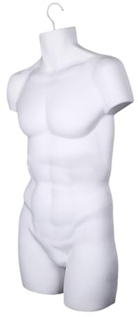 perfk Männliche Schaufensterpuppe Kleiderbügel Professionelle Torso Schneiderpuppe für Fenster Markt Einzelhandel