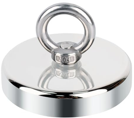 DGDUBRB Neodym Magnete Extra Stark, 90mm Groß, Super Stark Magnetfischen, Seltenerdmagnet Mit Senkloch-Ringschraube Zum Einholen Im Fluss Und Magnetfischen