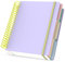 Yarotm Quaderno A5 Righe - 1PC Quaderni a Spirale - 16.3x20.5cm Taccuino Appunti A5-90g/m² Quaderno a Righe - 120 Fogli/240 Pagine Block Notes A5 - Viola Notebook Copertina Morbida e Spirale