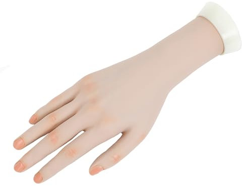 1 Pcs Practice Nail Art Trainer Training Hand Tool Left Flexible Hand Model Bendable Display Hand Manicure Practice Prosthetic Hand for Nails (right)