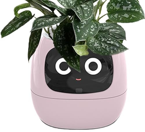 Maceta inteligente para mascotas, macetas inteligentes, maceta inteligente, adorable compañero de plantas con interacción de gestos, robot inteligente para plantas, robot de plantas, hace que