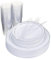 MATANA 300 Pcs Reusable White & Silver Plastic Dinnerware Set for 50 Guests - Dinner Plates, Dessert Plates, 10oz Silver Glitter Cups & Cutlery for Weddings, Birthdays, Christmas & Parties