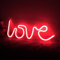 LOVE LED Letrero Neón Decoración Boda Arte Pared Decoración Luz Neón Sala Estar Nocturna Dormitorio Hogar Bar Hotel Convenientemente Portátil Reutilizable Largo Plazo Fuente Alimentación USB (Rojo)