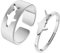 SiVaji Ring Ringe Damen Bijouterie Herren Hai Paar Versprechen Ringe Retro Party Minimalistisch Geometrisch Punk Klassisch Hochzeit Stahl Farbe