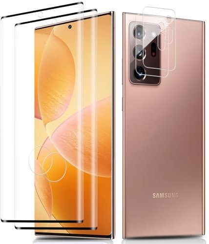 Agedate für Panzerglas für Samsung Galaxy Note 20 Ultra, 2+2 Stück Panzer Schutz Glas für Samsung Note 20 Ultra mit Kameraschutz, HD Displayschutz, 9H Härte Panzerfolie Note 20 Ultra Schutzglas