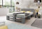 Lermowood Palettenbett M2 aus Holz 140 x 200 cm Grau mit Kopfteil Holzbett 30cm Stabiles Seniorenbett Kinderbett Jugendbett Gästebett erhöhtes Einzelbett Bettgestell Futonbett Komforthöhe Naturholz