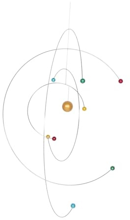 Wissenschaftliches Atommodell aus Metall Hängemobile für Moderne Raumdeko | Windspiele für Draußen Hängend, Zimmerdekoration zum Thema Astronomie, Wohn und Schlafzimmer