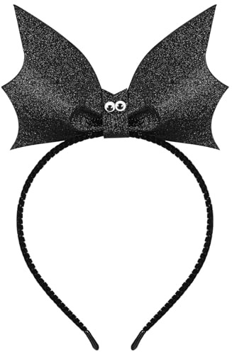 NUOBESTY PaillettenSimulation Fledermaus-Haarreifen Performance-Stirnbänder kreatives Haarband für Frauen und Mädchen