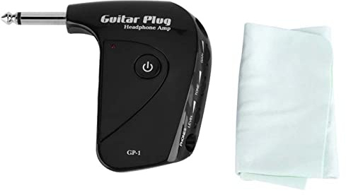 Cufaee Mini amplificatore per chitarra, amplificatore per cuffie a spina per chitarra portatile con effetto di distorsione, amplificatore per cuffie per chitarra per pratica silenz