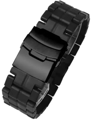 POYNMRE Uhrenarmband aus Kohlefaser, kompatibel mit Casio ProTek-Serie PRW-60/Y PRW-30/50/70 und Luminox 3051, Kunststoff-Stahl-Lichtarmband, 23 mm(Black black)