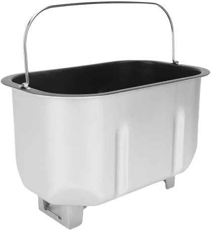 Asixxsix Cubeta para hornear, 2 platos antiadherentes de acero inoxidable para panificadora doméstica con paletas mezcladoras para panaderías comerciales.