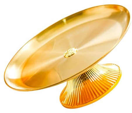 PAMINGONO Edelstahl Tortenplatte mit Deckel Praktischer Kuchenständer für Kuchen und Obst Elegante Fußablage Geeignet für Party und Küche Langlebig und Dekorativ