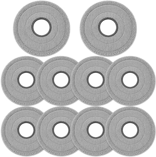 10Pack Mop Pads for Roborock Qrevo Curv/QV 35A/Q Revo/Qrevo S/Qrevo Pro/Qrevo Plus/Qrevo Master/Qrevo Slim/Saros 10R/Qrevo Edge Robot Vacuum Cleaner, Spin Cleaning Pads Replacement Accessories Set