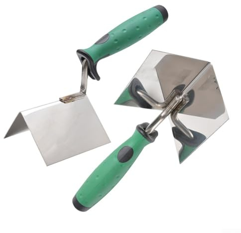 Stainless Steel Drywall Corner Trowel, 90 Degree Inside and Outside Plastering Finishing Tool for Home & Garden DIY(inner coner)