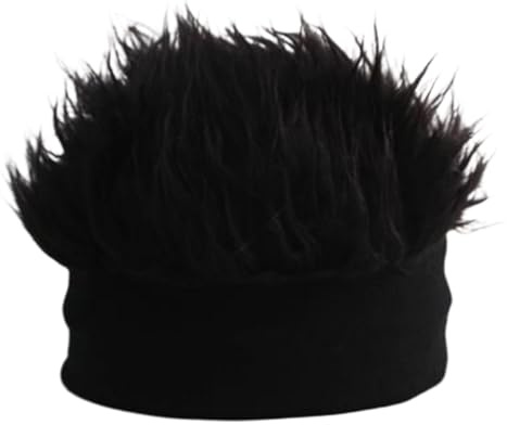 Perückenhut mit Haaren – Winter-Must-Haves, Herren Wìg Hàt, weiche Beanie, Wìth Spiked Fake Hàir, lustig, Outdoor, Schatten, verstellbare Golfkappe, einzigartige Ha für Jungen