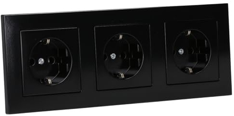 JUNG Serie A 3x SCHUKO Steckdose Set Alpinweiß | mit 3x A1520SW SCHUKO Steckdosen, A5583BFSW Rahmen 3-fach