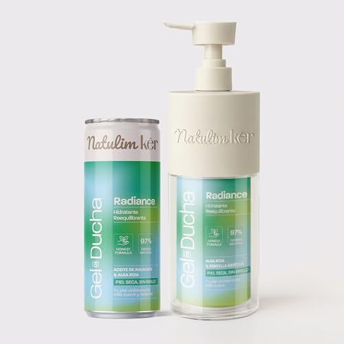 Natulim Kēr Gel de Ducha Radiance - Gel Corporal Hidratante para uso diario - Limpieza Suave, Con Aloe Vera y Centella Asiática, Fragancia Ligera - Deja la Piel Suave y Fresca - 330 ml.