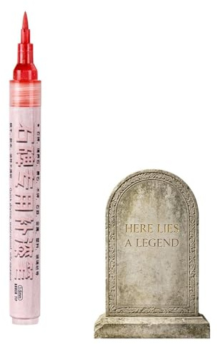 Tombstone Paint Gold Inscription – Restoration Marker Stone Lettering, Pen Outdoor Grave Church, Backyard Cemetery Granite Marble Limestone | Outdoor Grave Church Backyard Cemetery Granite Marble Lime