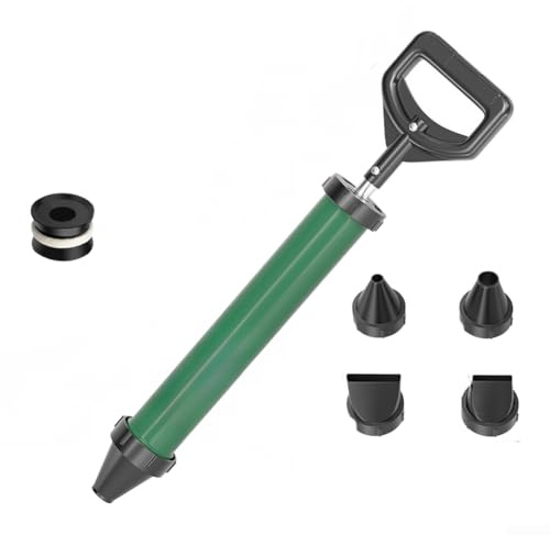 Manual Grout Injector Tool Stainless Steel and ABS, Concrete Crack Filling Device for Door Sealing Equipment, Cement Injection Kit(C)