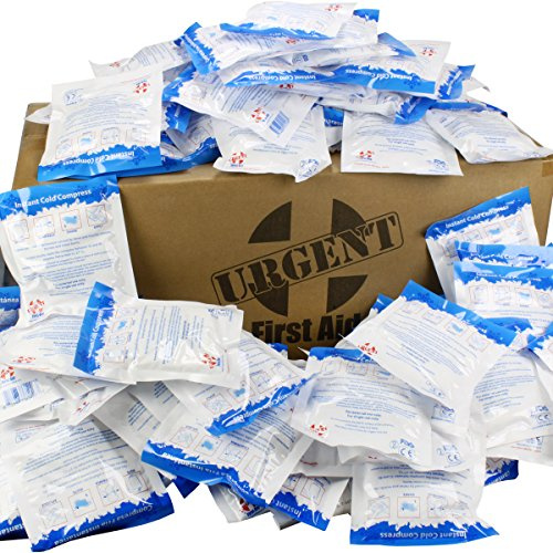 Case of 125 Instant Cold Packs, 5 x 6 (4 x 5 Cold Area) - Disposable Cold Compresses - No pre-Chilling Required for Quick, Effective First aid Treatment & Relief of Aches, Pains, Bumps & Bruises
