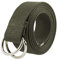 Gelante Canvas Web D-Ring-Gürtel, silberfarbene Schnalle, Militär-Stil, für Damen und Herren, 1 oder 3 Stück, Oliv/Blatt für mich (Leaf It to Me), S/M (30-35 Waist)