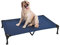 Veehoo Cooling Elevated Dog Bed - Portable Raised Pet Cot with Washable & Breathable Mesh, No-Slip Rubber Feet for Indoor & Outdoor Use, Oversize Package, X Large, Blue