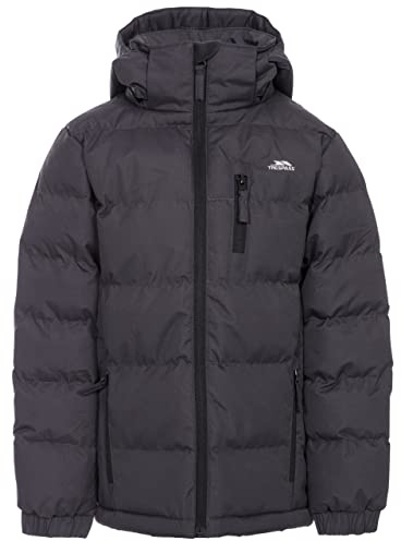 Trespass Tuff Mixte veste rembourré à capuche extérieur - gris foncé - 3-4Y
