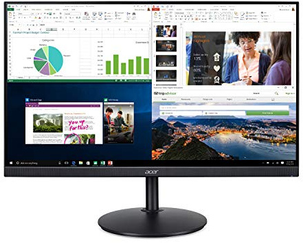Acer CB272 bmiprx 27 Full HD (1920 x 1080) IPS Zero Frame Home Office Monitor with AMD Radeon FreeSync - 1ms VRB, 75Hz Refresh, Height Adjustable Stand with Tilt & Pivot (Display, HDMI & VGA Ports)